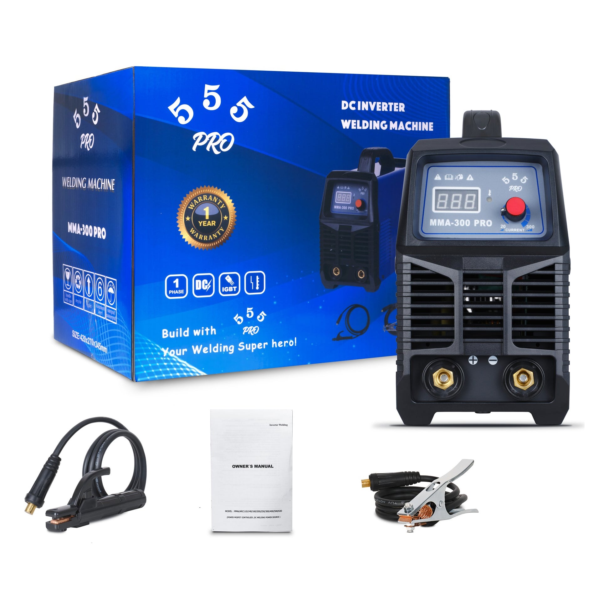 555 MMA-300 PRO — MMA stick inverter welder, 220V (Towam Equipment, UAE)