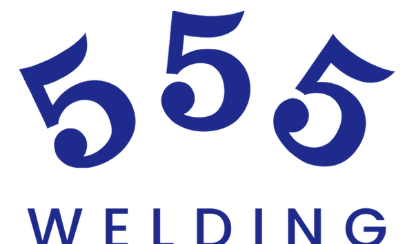 555 Welding logo blue